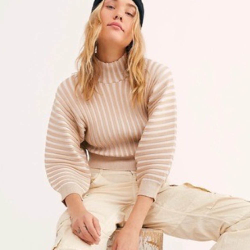 NWT Free People Mad Chill Ribbed Turtleneck
